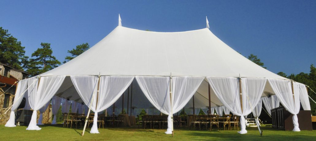 Weven Verplicht Maak los Tidewater Sailcloth Pole Tent | Welcome to Lake Oconee Event Company | Tent,  Design and Event Rentals